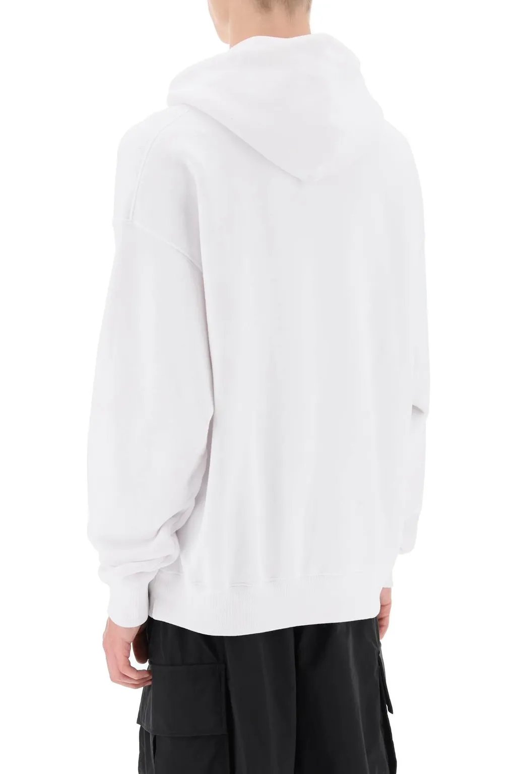 Off-White Logo Printed Drawstring Hoodie