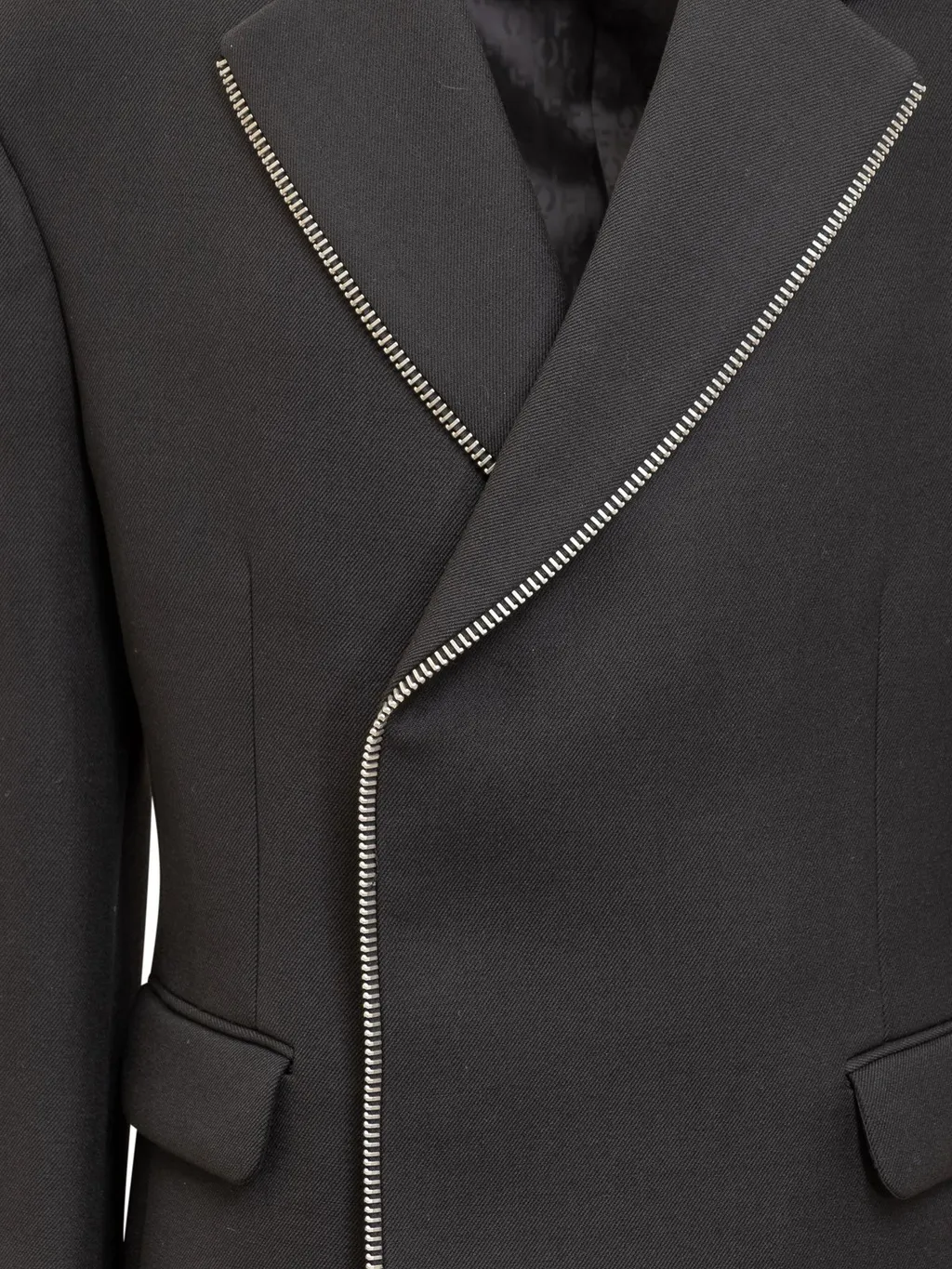 Off-White Zip-Trim Long-Sleeved Blazer