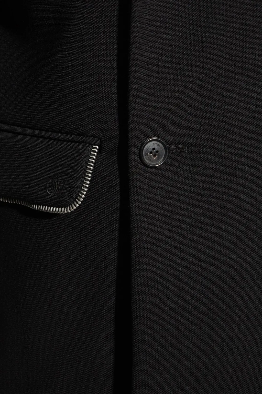 Off-White Double-Breasted Long-Sleeved Coat