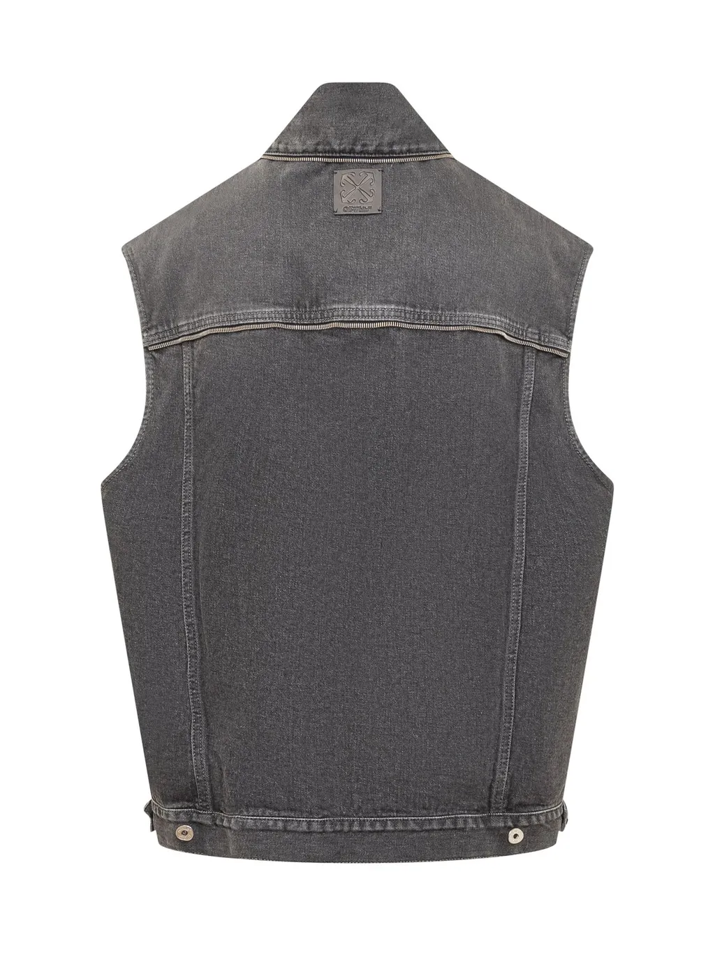 Off-White Buttoned Sleeveless Denim Gilet