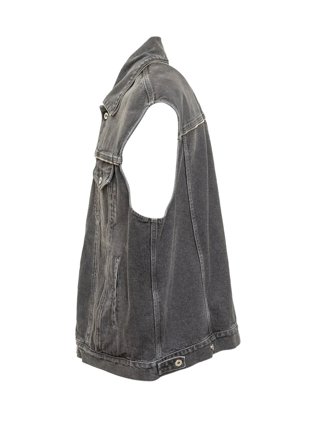 Off-White Buttoned Sleeveless Denim Gilet