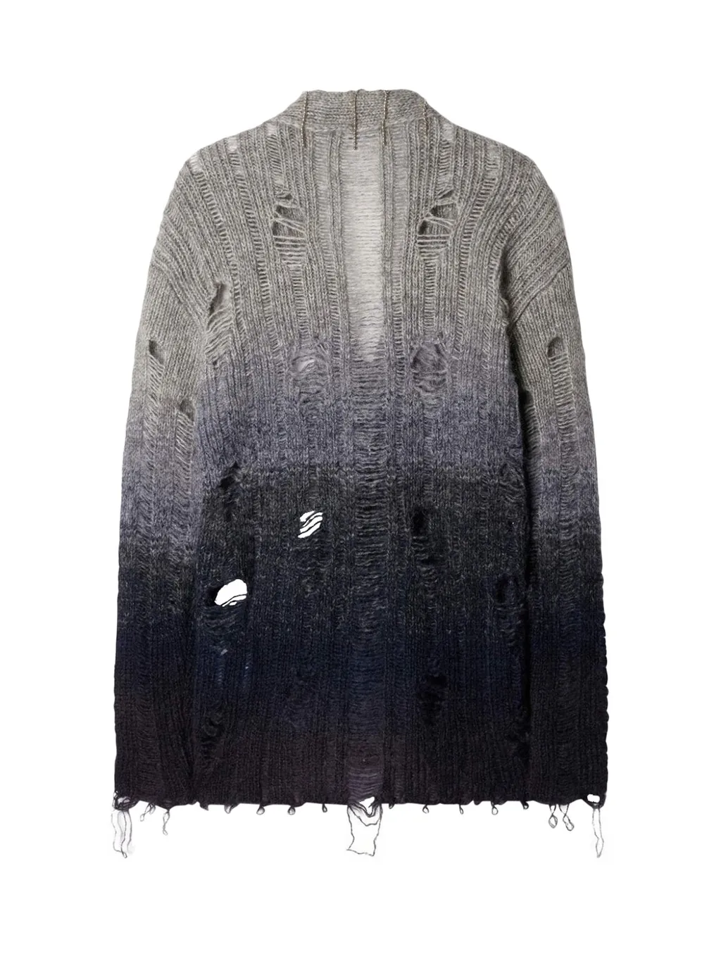 Off-White Distressed Knitted Cardigan