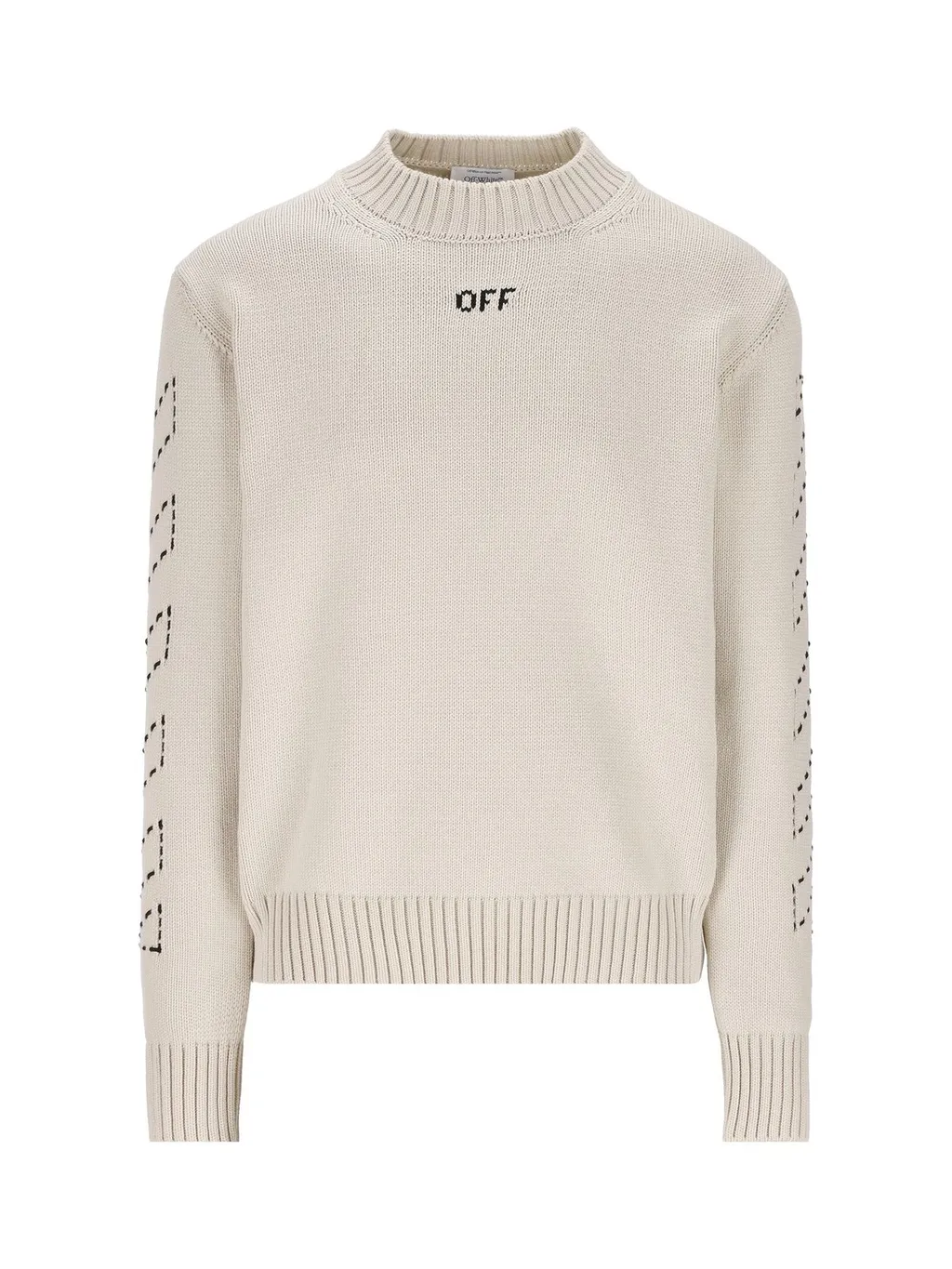 Off-White Arrows Motif Crewneck Knitted Jumper