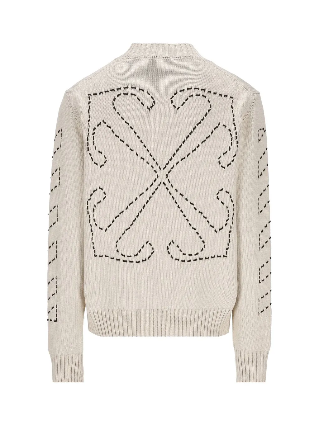 Off-White Arrows Motif Crewneck Knitted Jumper
