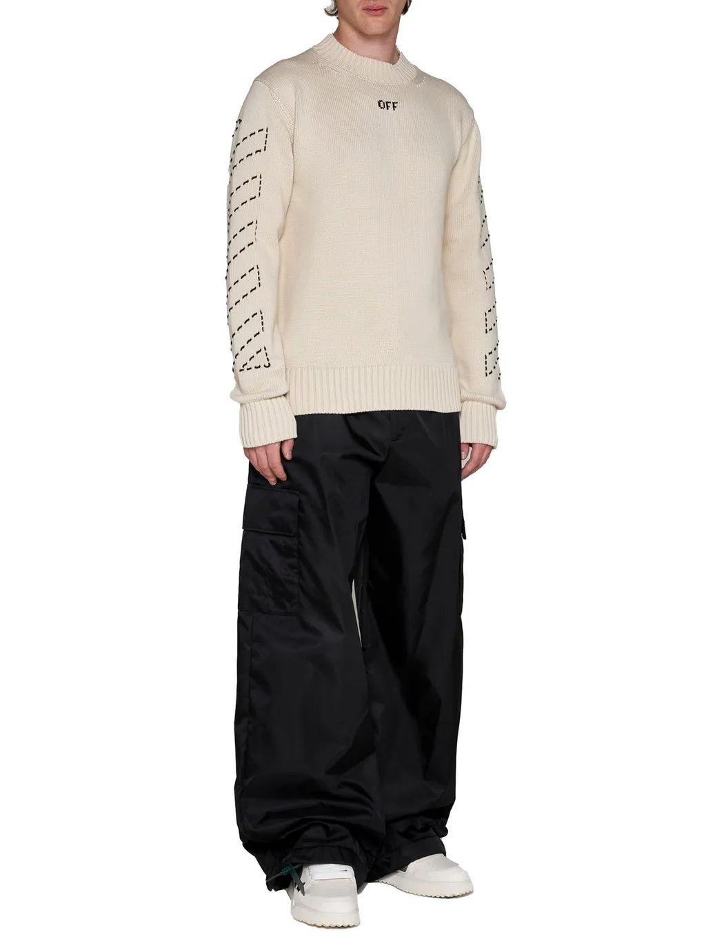 Off-White Arrows Motif Crewneck Knitted Jumper