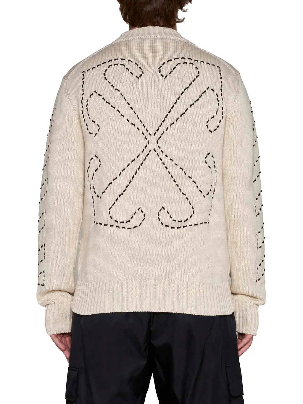 Off-White Arrows Motif Crewneck Knitted Jumper