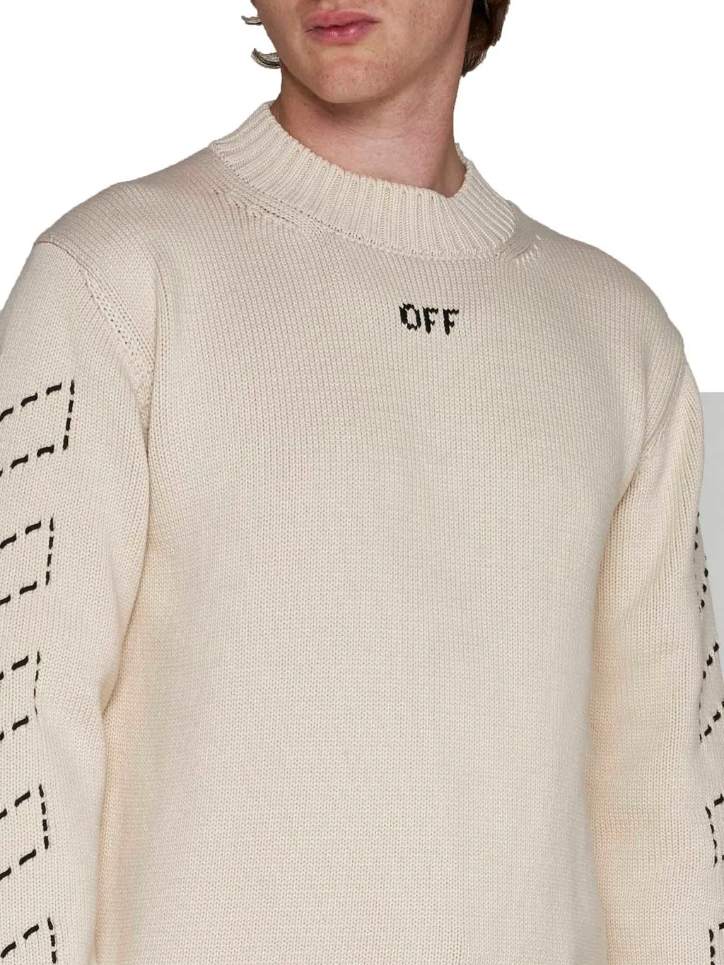 Off-White Arrows Motif Crewneck Knitted Jumper