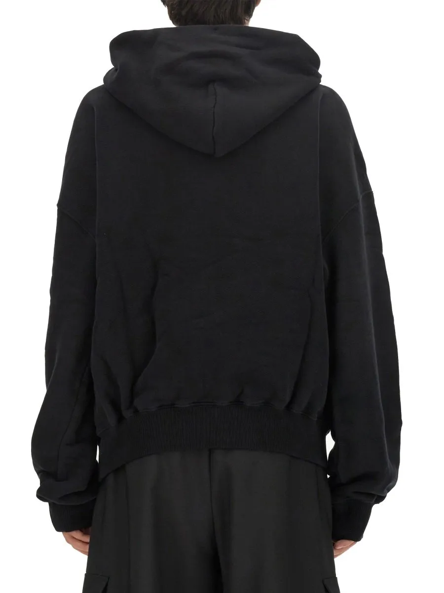 Off-White Logo Printed Long-Sleeved Hoodie