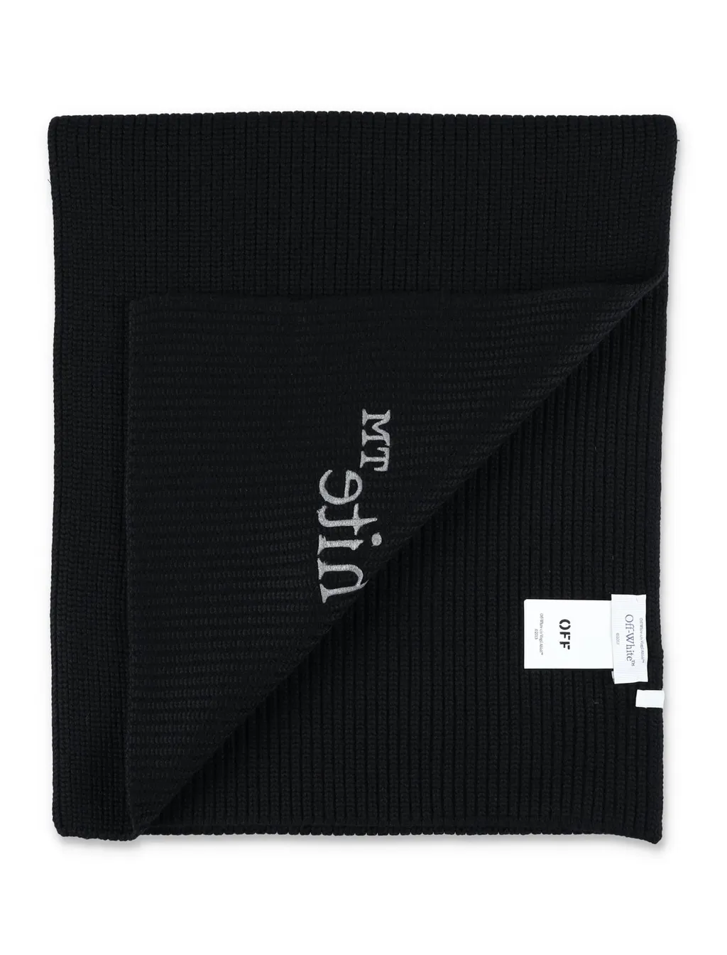Off-White Bookish Logo Embroidered Scarf