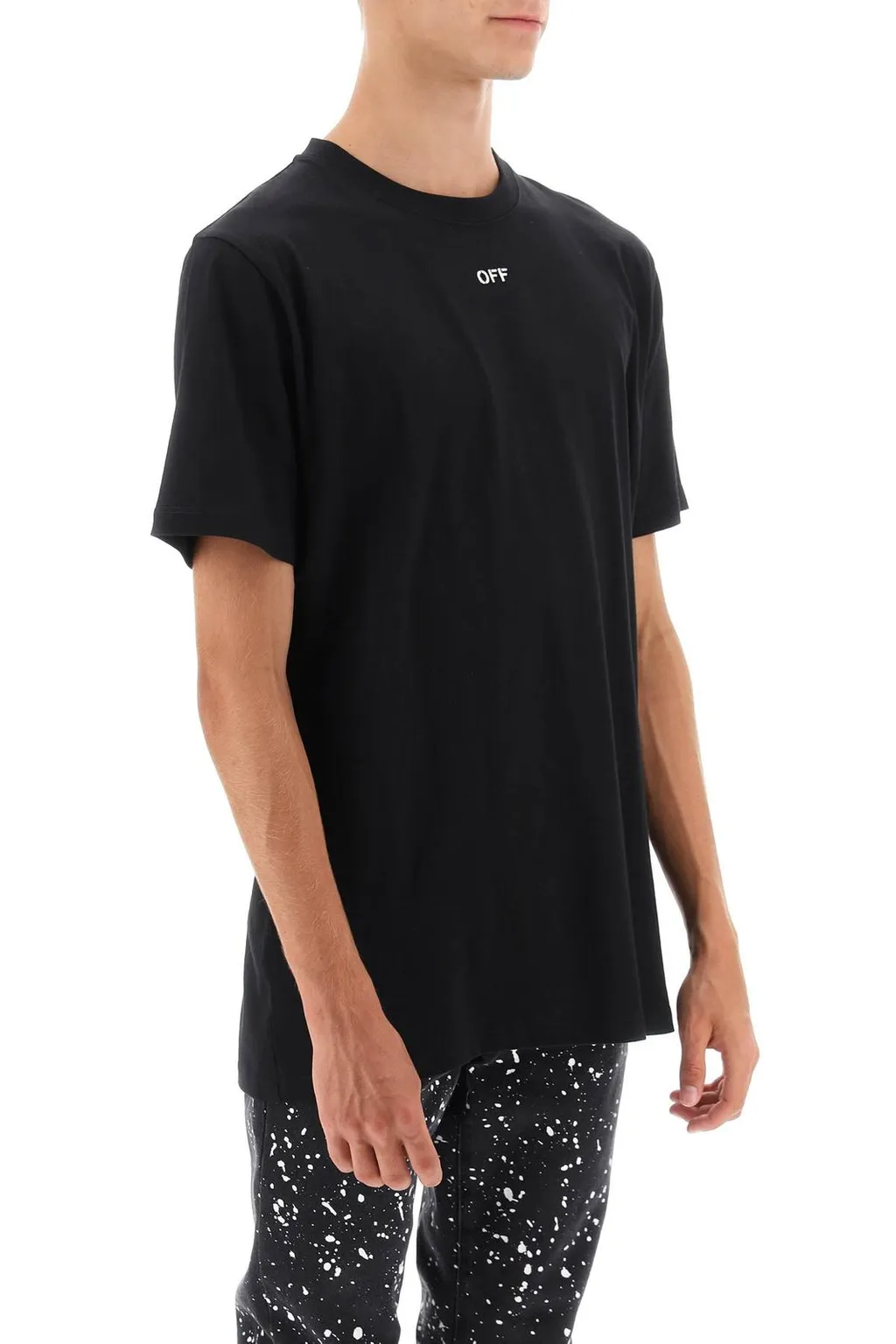 Off-White Logo Embroidered Crewneck T-Shirt