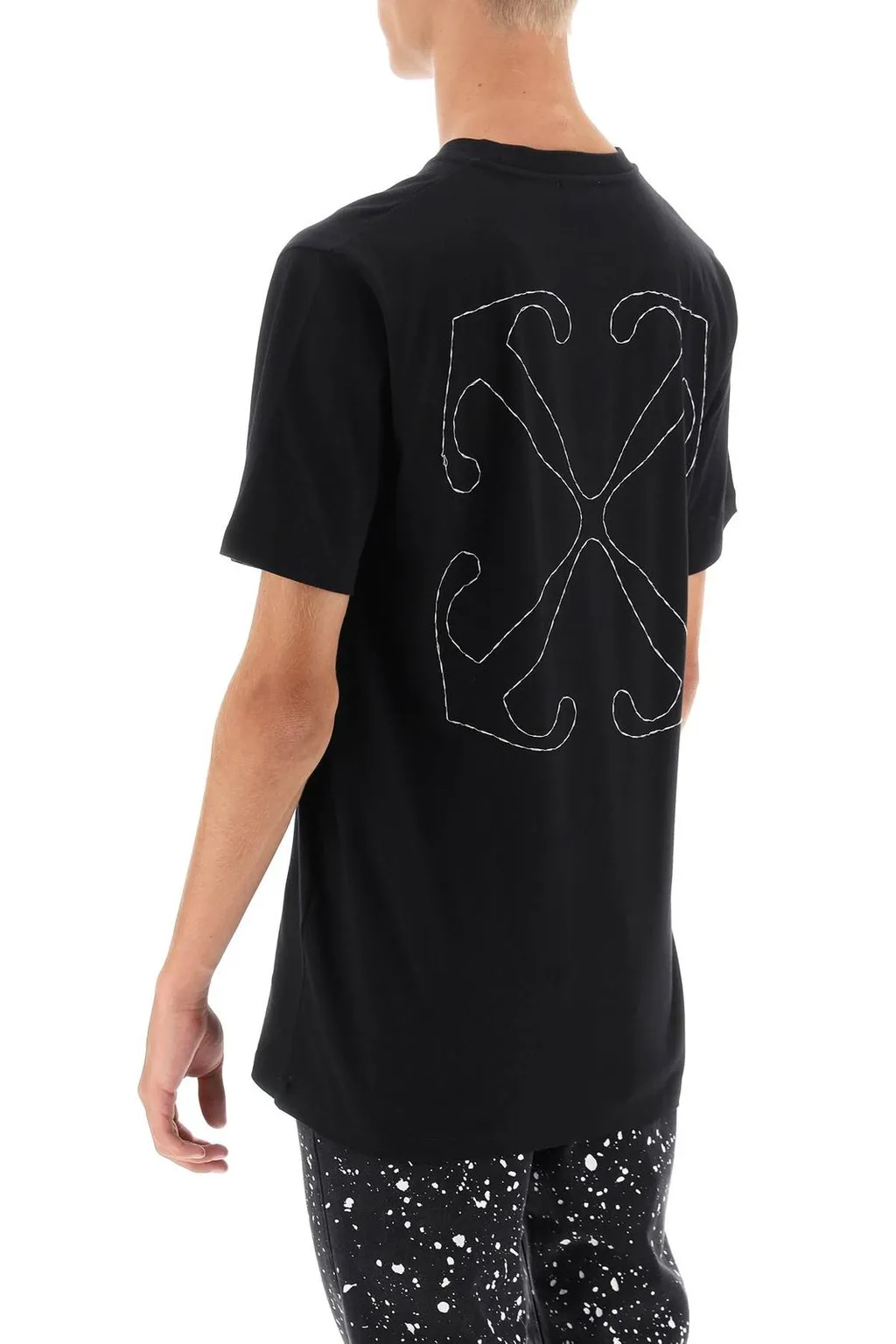 Off-White Logo Embroidered Crewneck T-Shirt