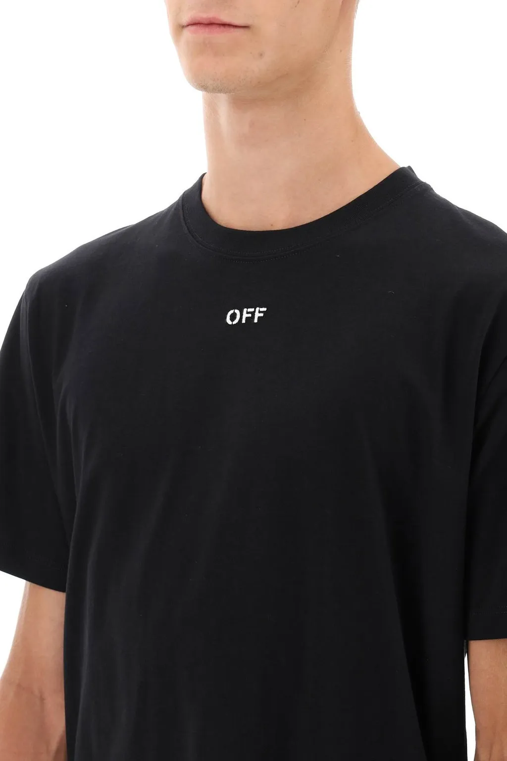 Off-White Logo Embroidered Crewneck T-Shirt