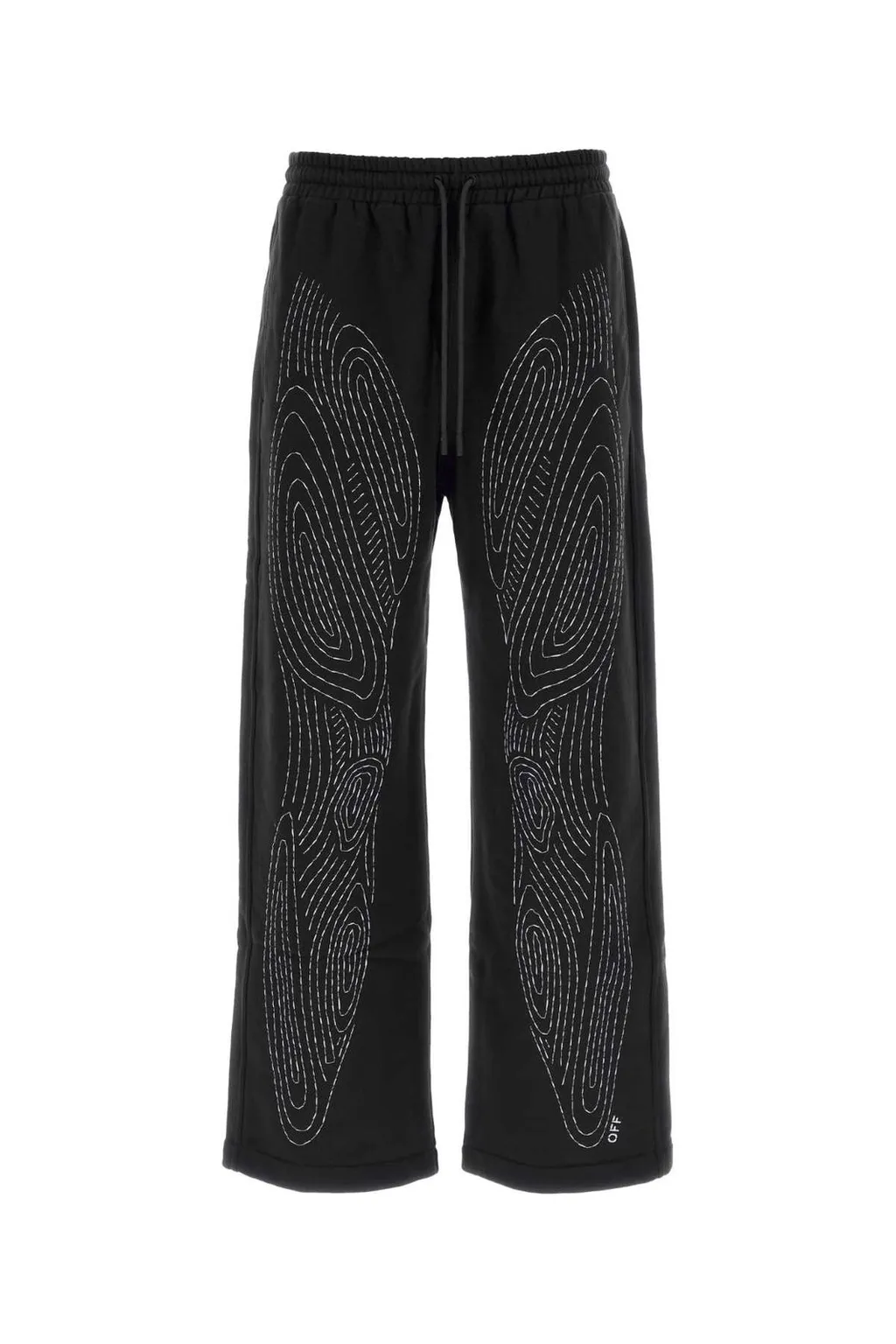 Off-White Drawstring Wide Leg Trousers