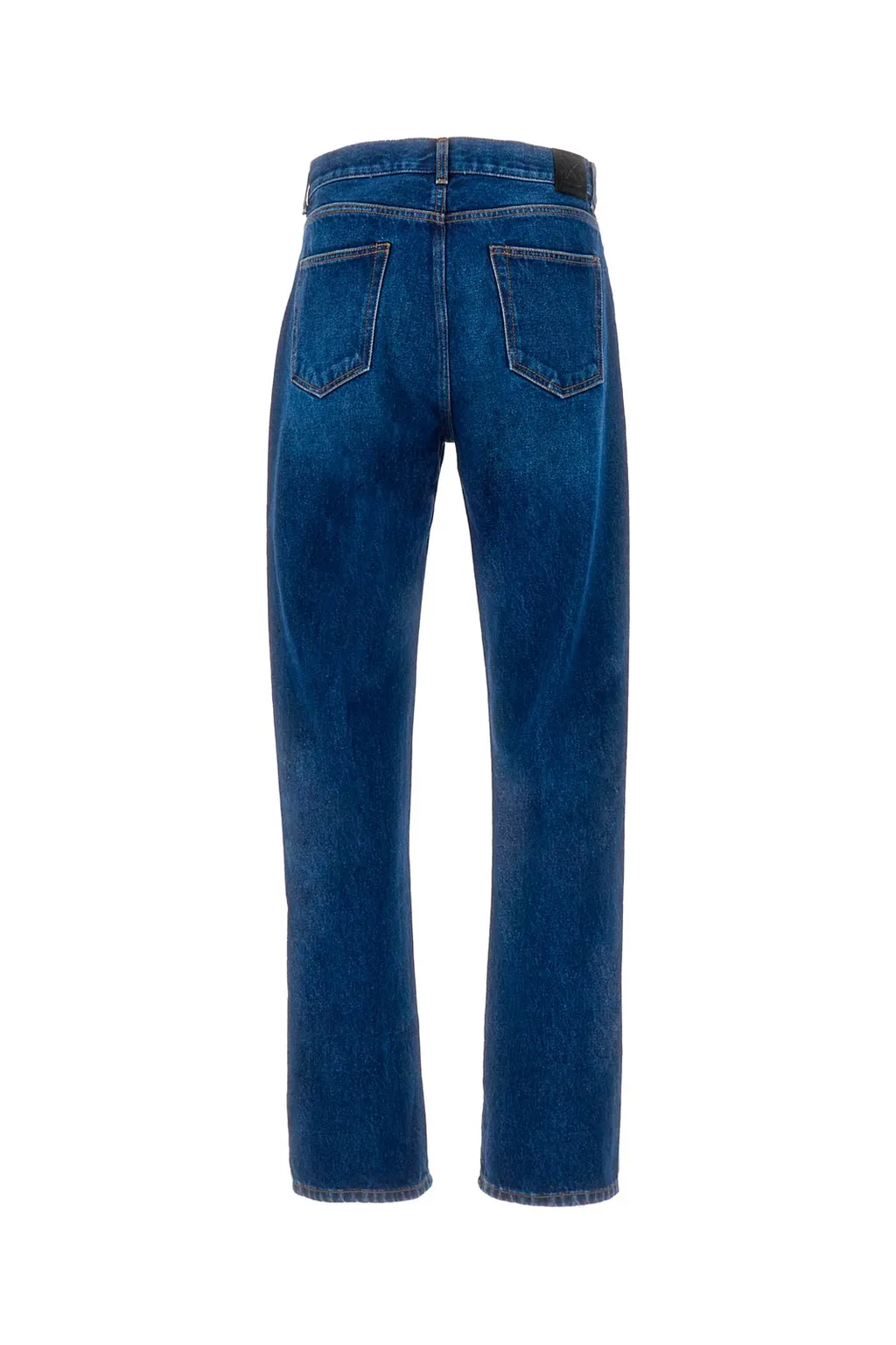 Off-White Logo Patch Straight-Leg Jeans