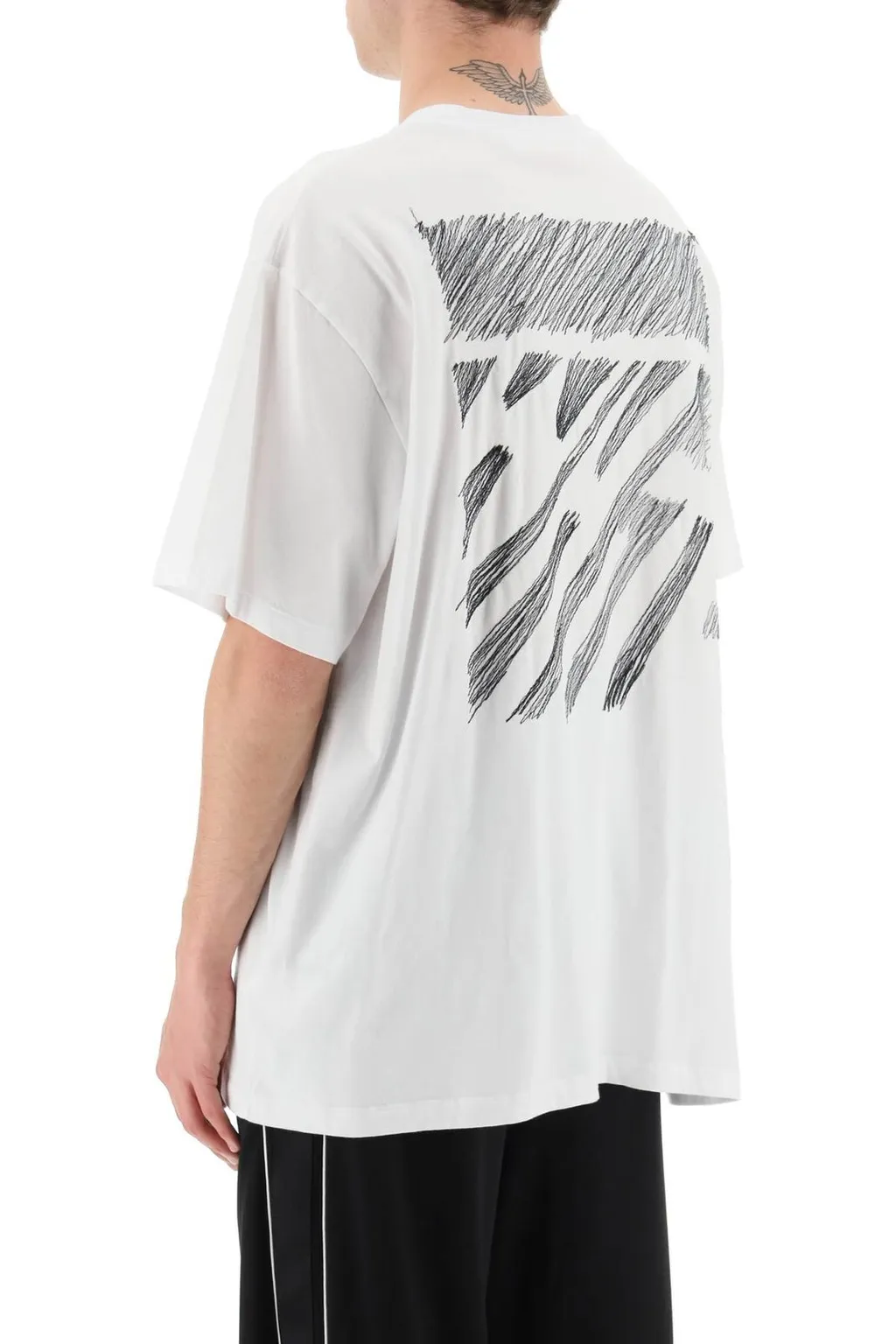 Off-White Scribble Diag Printed Crewneck T-Shirt