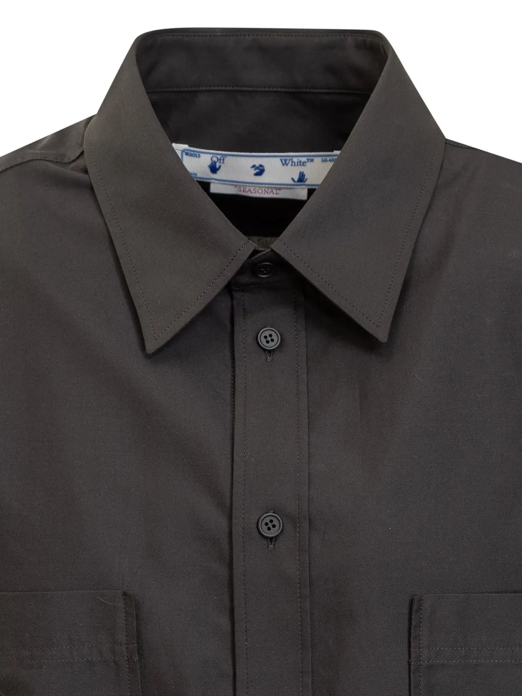 Off-White Buttoned Short-Sleeved Shirt