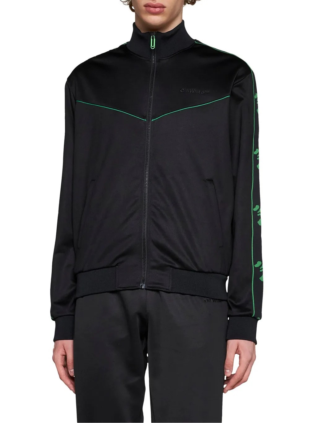 Off-White Logo Embroidered Track Jacket