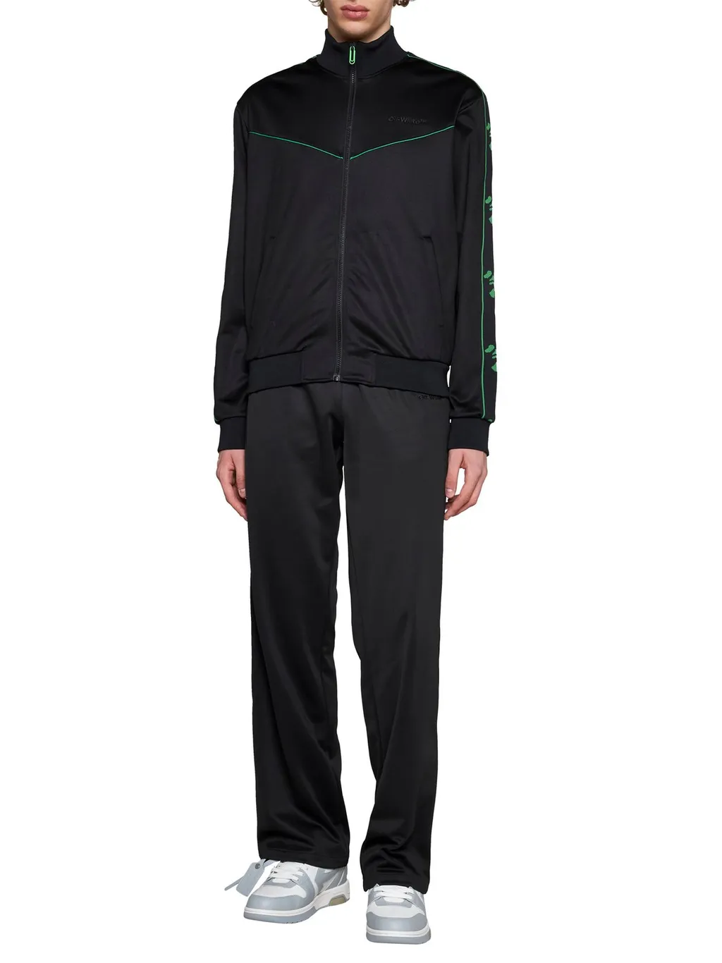 Off-White Logo Embroidered Track Jacket