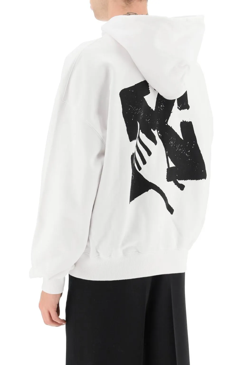 Off-White Logo Printed Drawstring Hoodie
