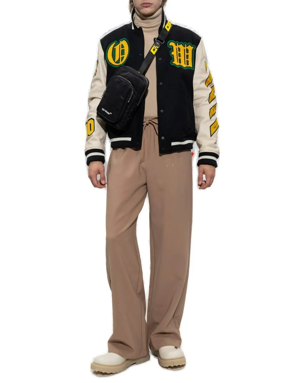 Off-White Helvet Ribbed Long-Sleeved Jumper