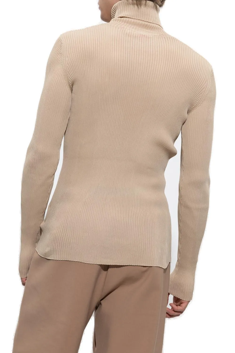 Off-White Helvet Ribbed Long-Sleeved Jumper