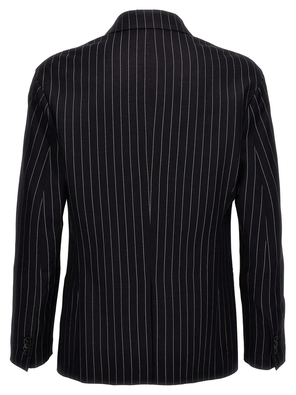 Off-White 23-Print Pinstriped Straight Hem Blazer