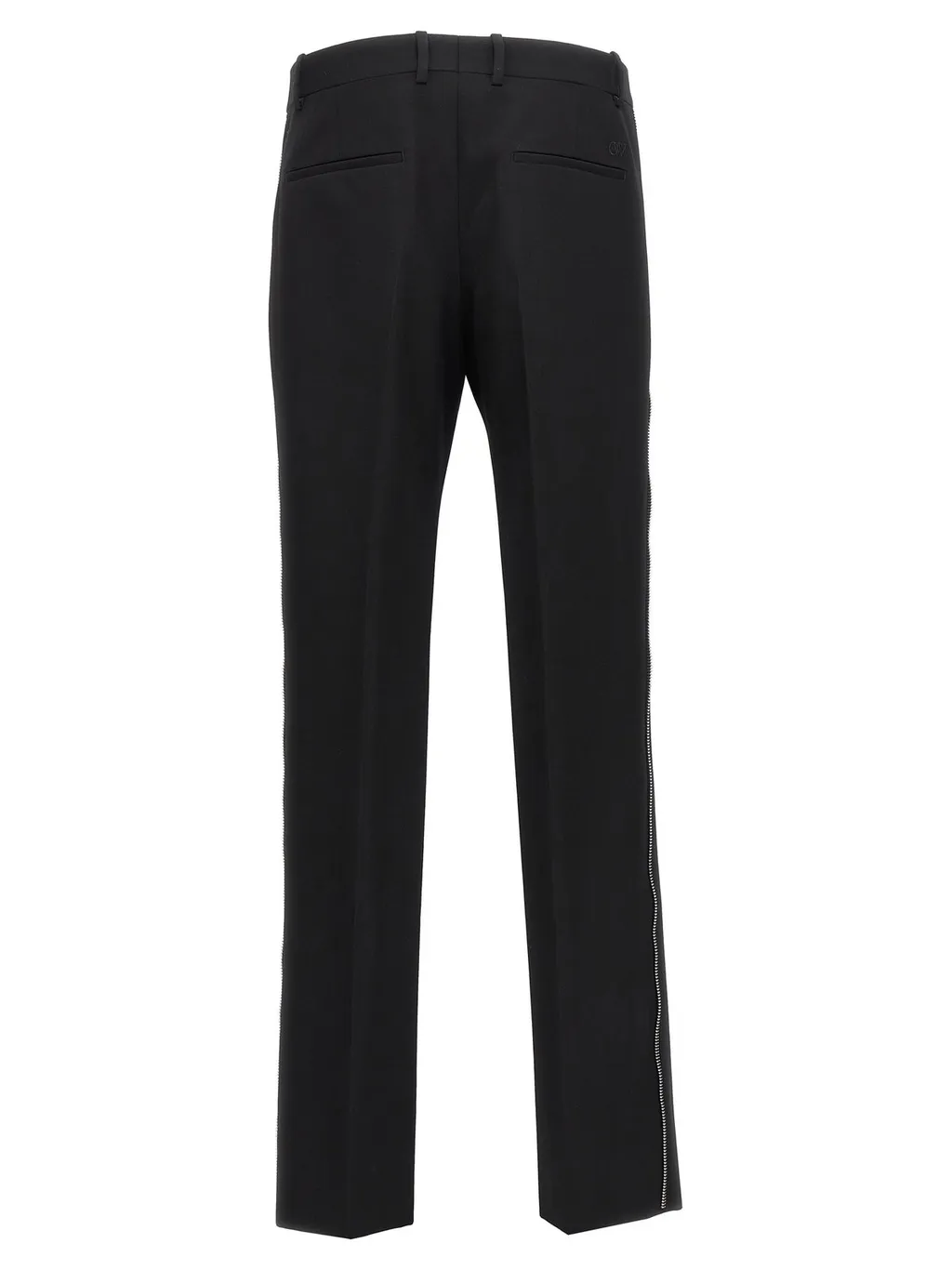 Off-White High Waist Straight Leg Pants