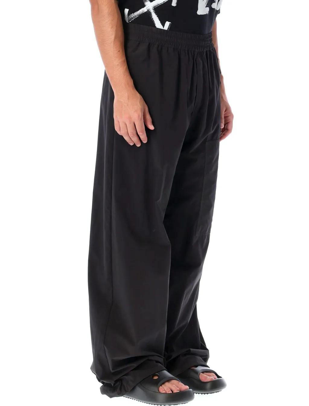 Off-White High Waist Wide Leg Trousers