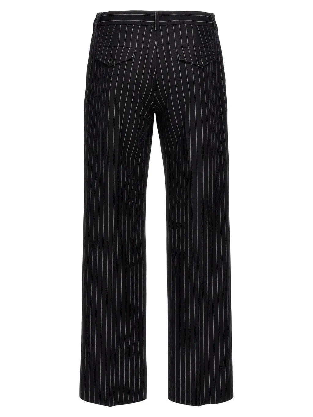 Off-White Pinstriped Straight Leg Pants