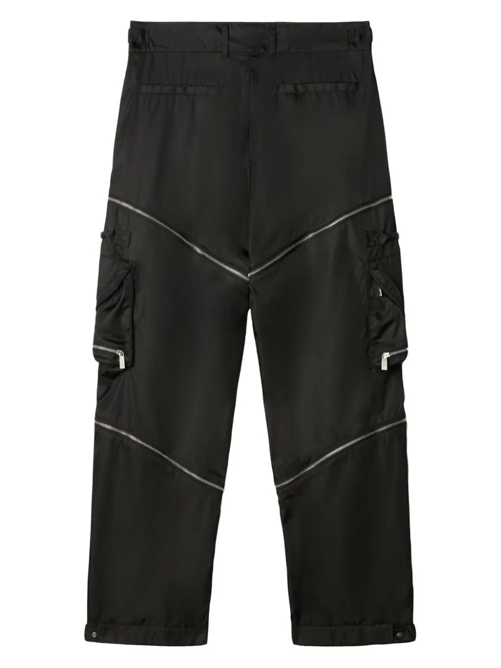 Off-White Zip Detailed Straight Leg Pants