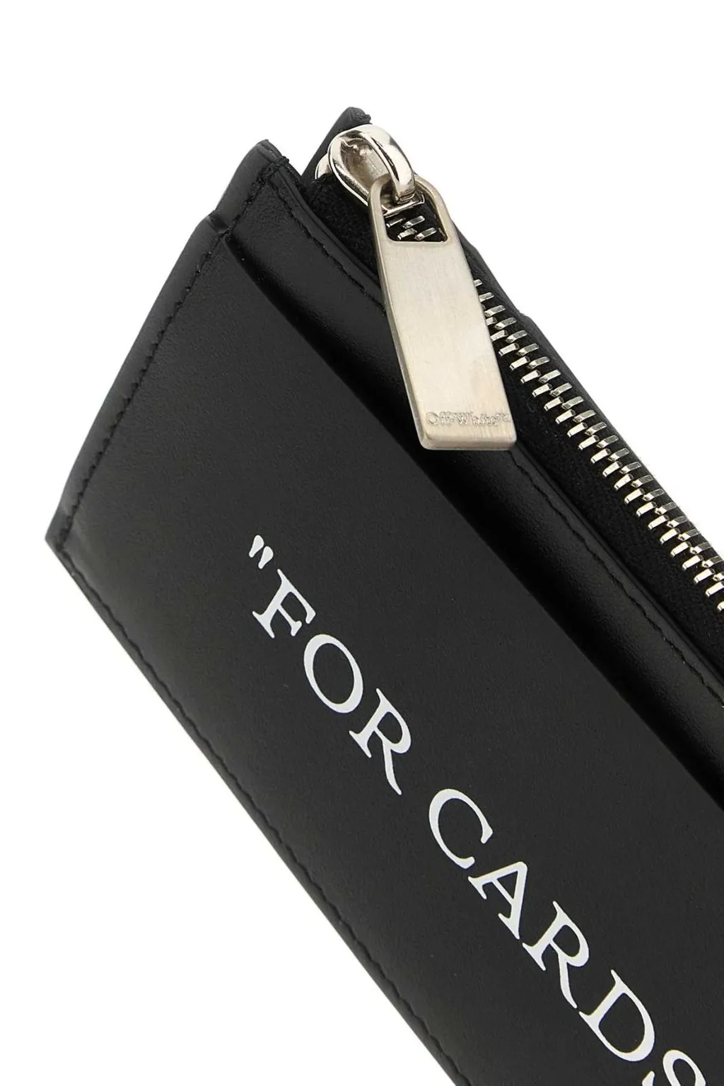 Off-White Zip-Up 4-Slot Cardholder