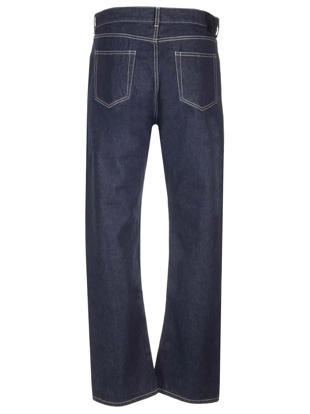 Off-White Mid-Rise Straight-Leg Jeans
