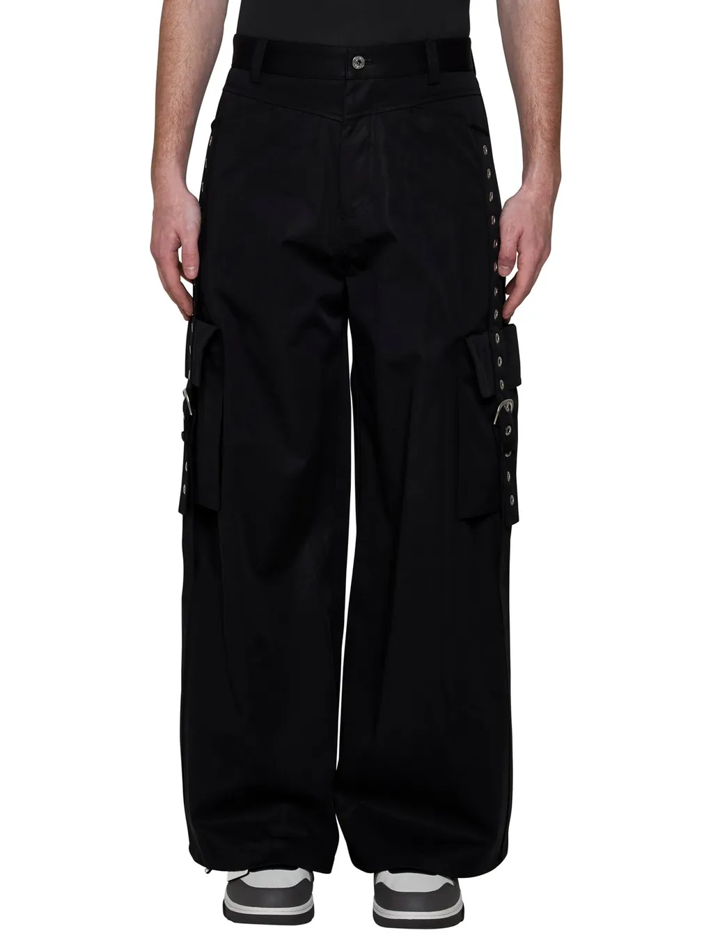 Off-White Buckled Wide Leg Cargo Trousers