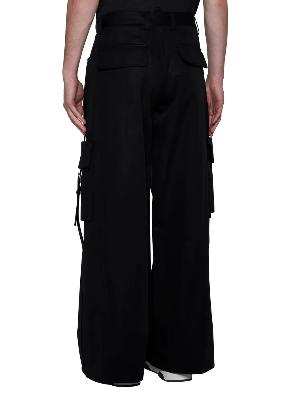 Off-White Buckled Wide Leg Cargo Trousers
