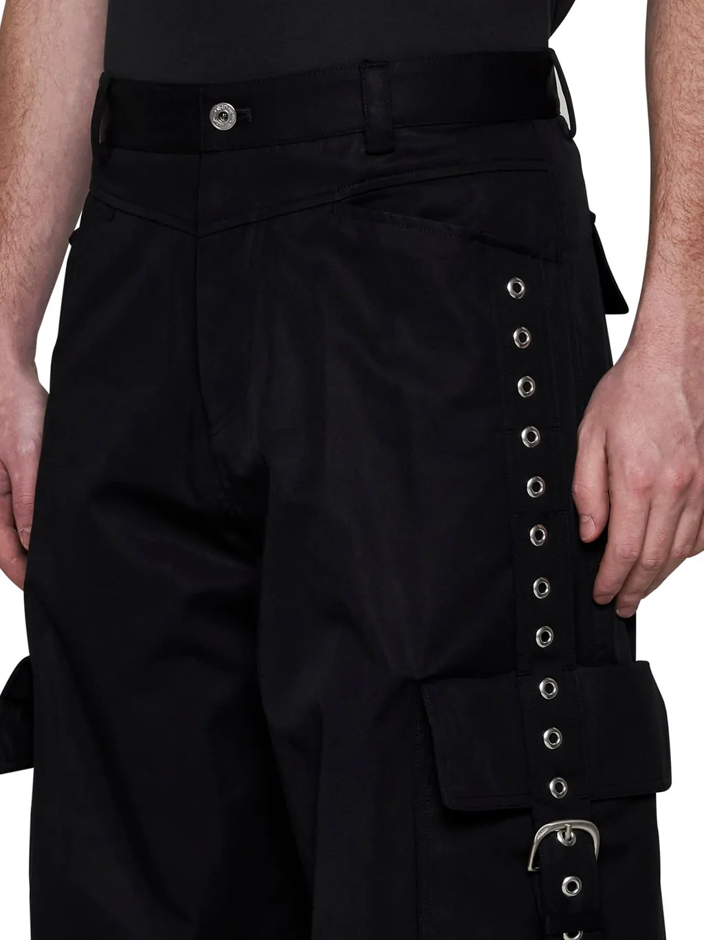 Off-White Buckled Wide Leg Cargo Trousers