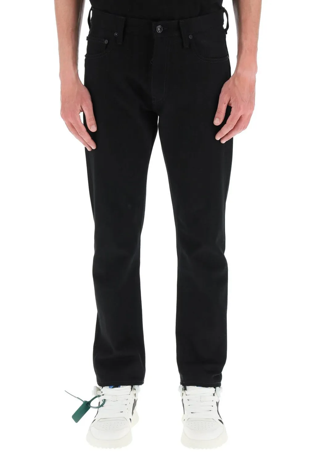 Off-White Diag Printed Straight Leg Jeans