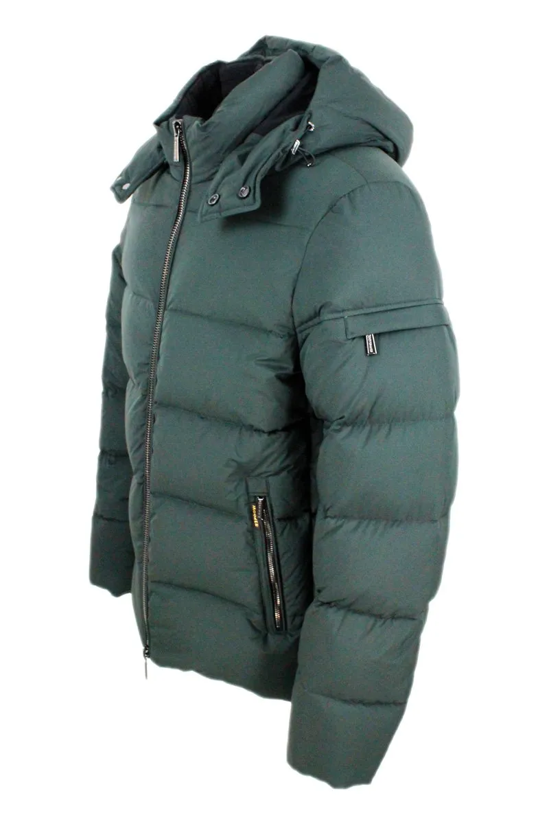 Moorer Long Sleeved Zipped Padded Jacket