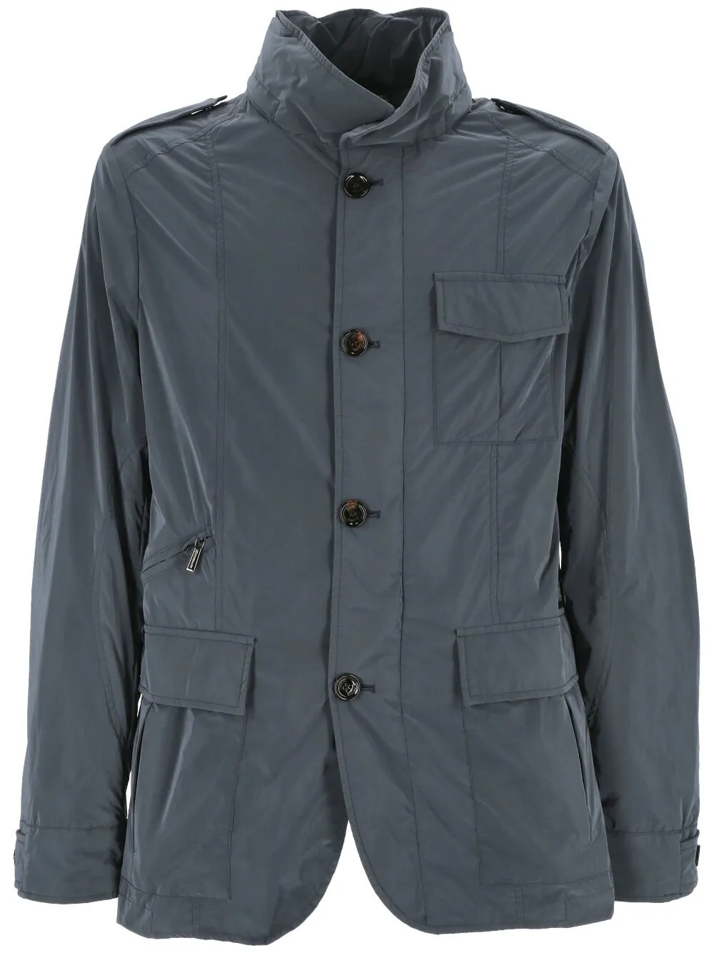 Moorer Porto-Os High-Neck Buttoned Jacket