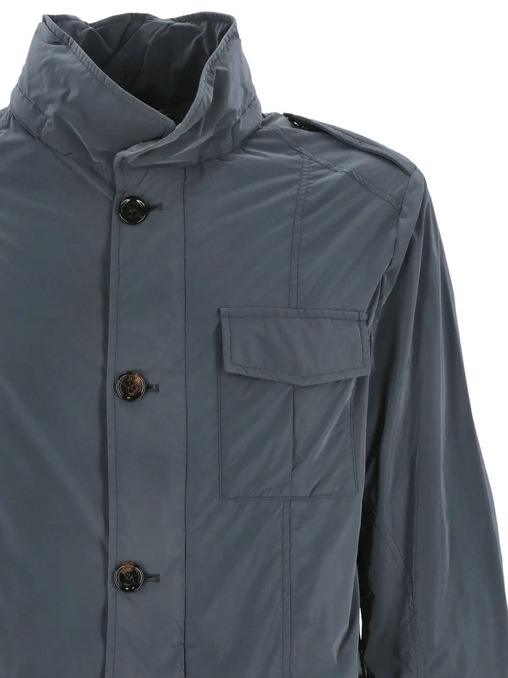 Moorer Porto-Os High-Neck Buttoned Jacket