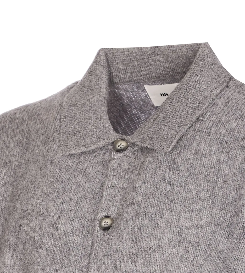 Nn.07 Lee Polo Cardigan Knitted Sweater