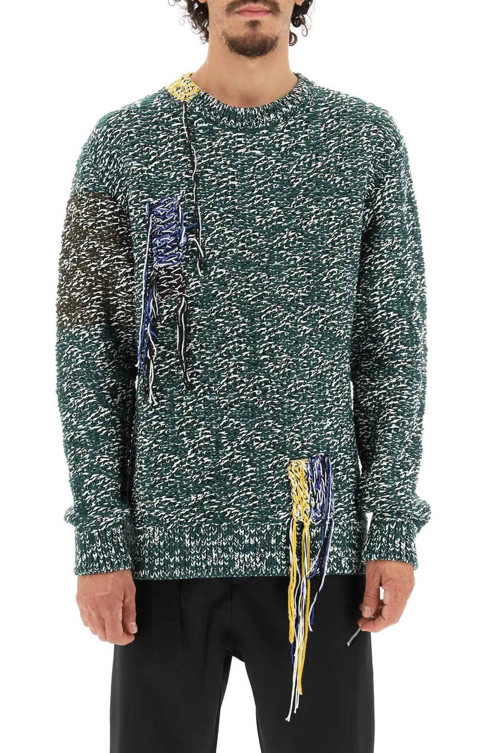 Oamc Astral Fringed Crewneck Jumper
