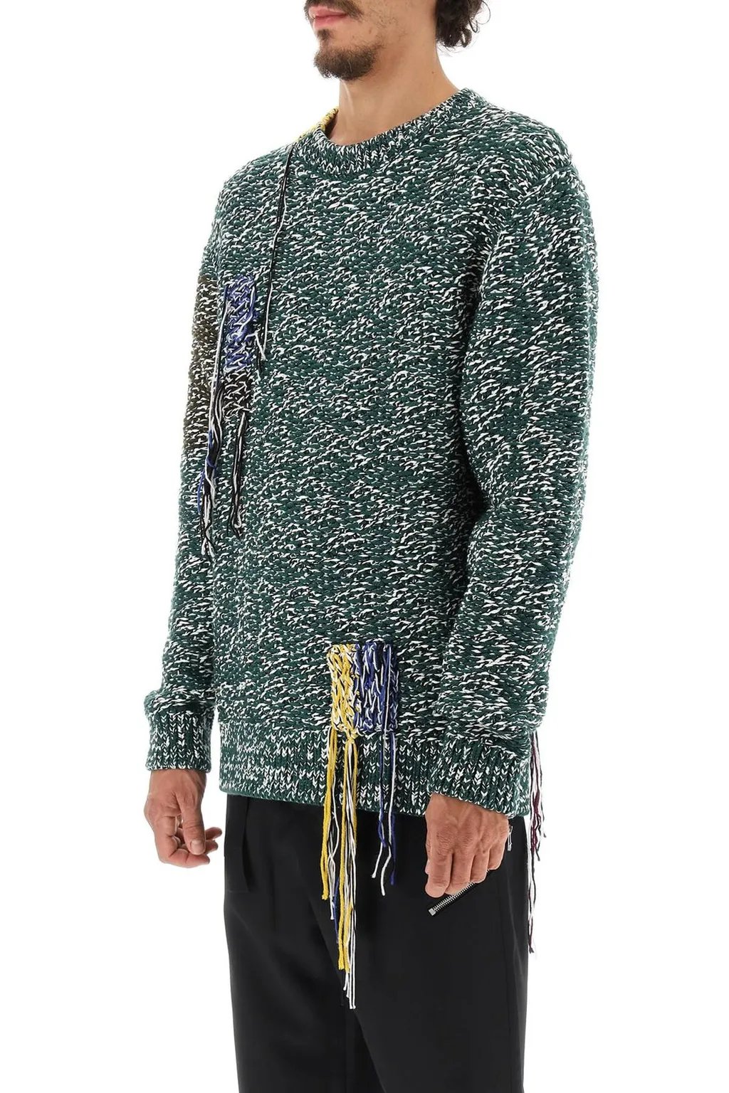 Oamc Astral Fringed Crewneck Jumper