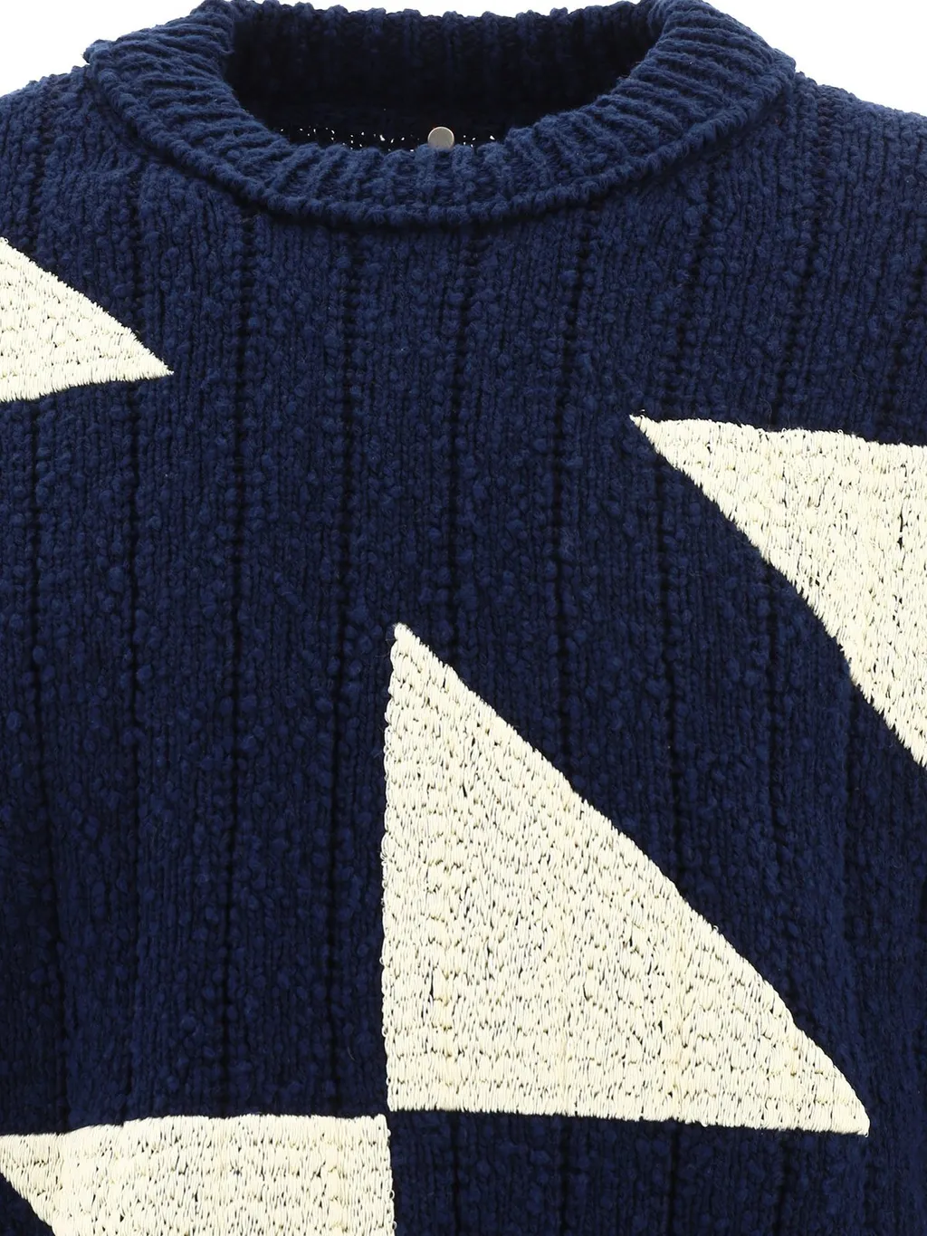 Oamc Geometric Long Sleeved Crewneck Jumper