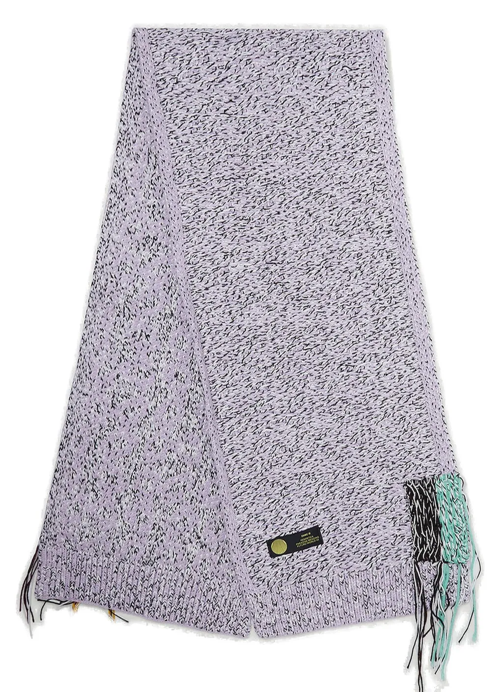 Oamc Astral Patch-Detailed Knitted Scarf
