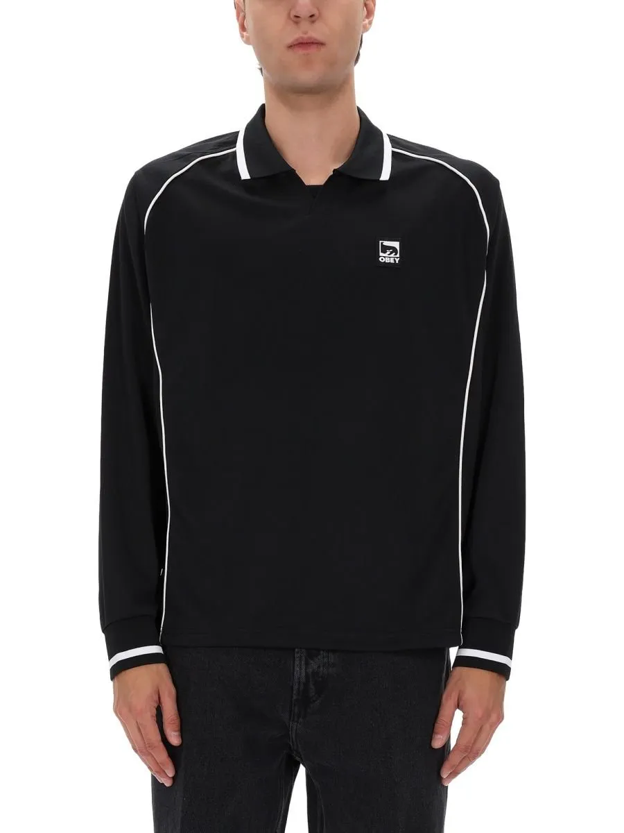 Obey Contrast-Trim Polo Shirt