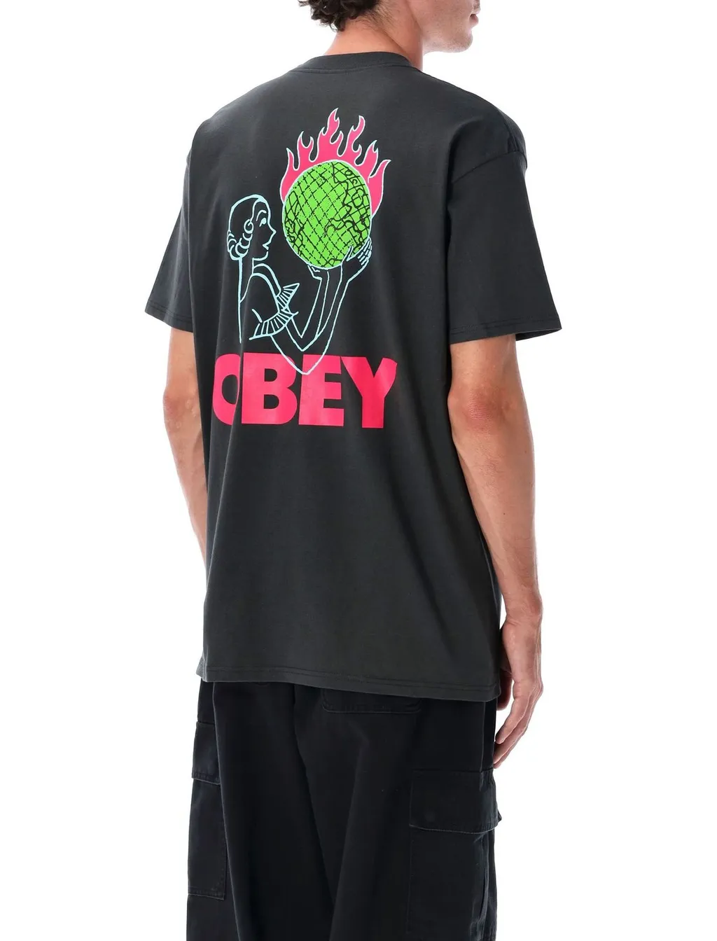 Obey World In Flames Graphic T-Shirt