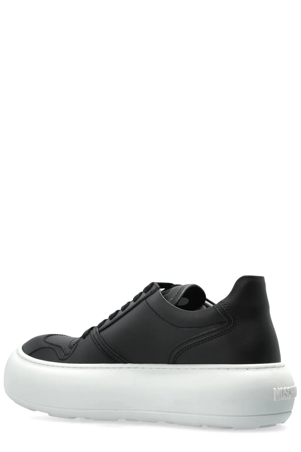 Moschino Round Toe Lace-Up Sneakers