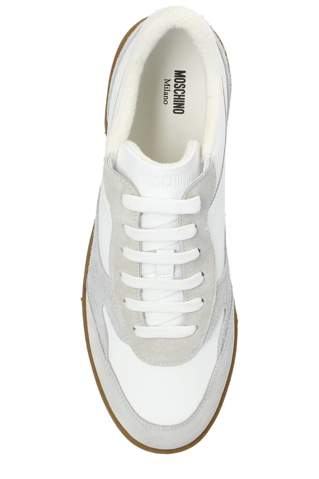 Moschino Logo Embossed Lace-Up Sneakers