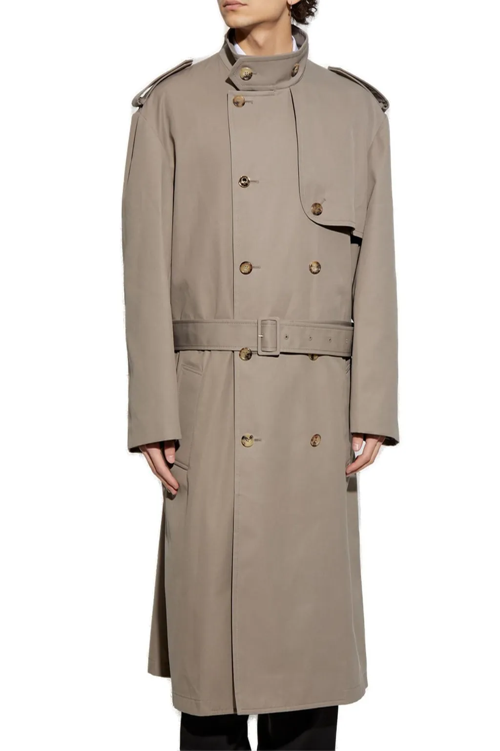 Moschino Double-Breasted Loose-Fit Coat