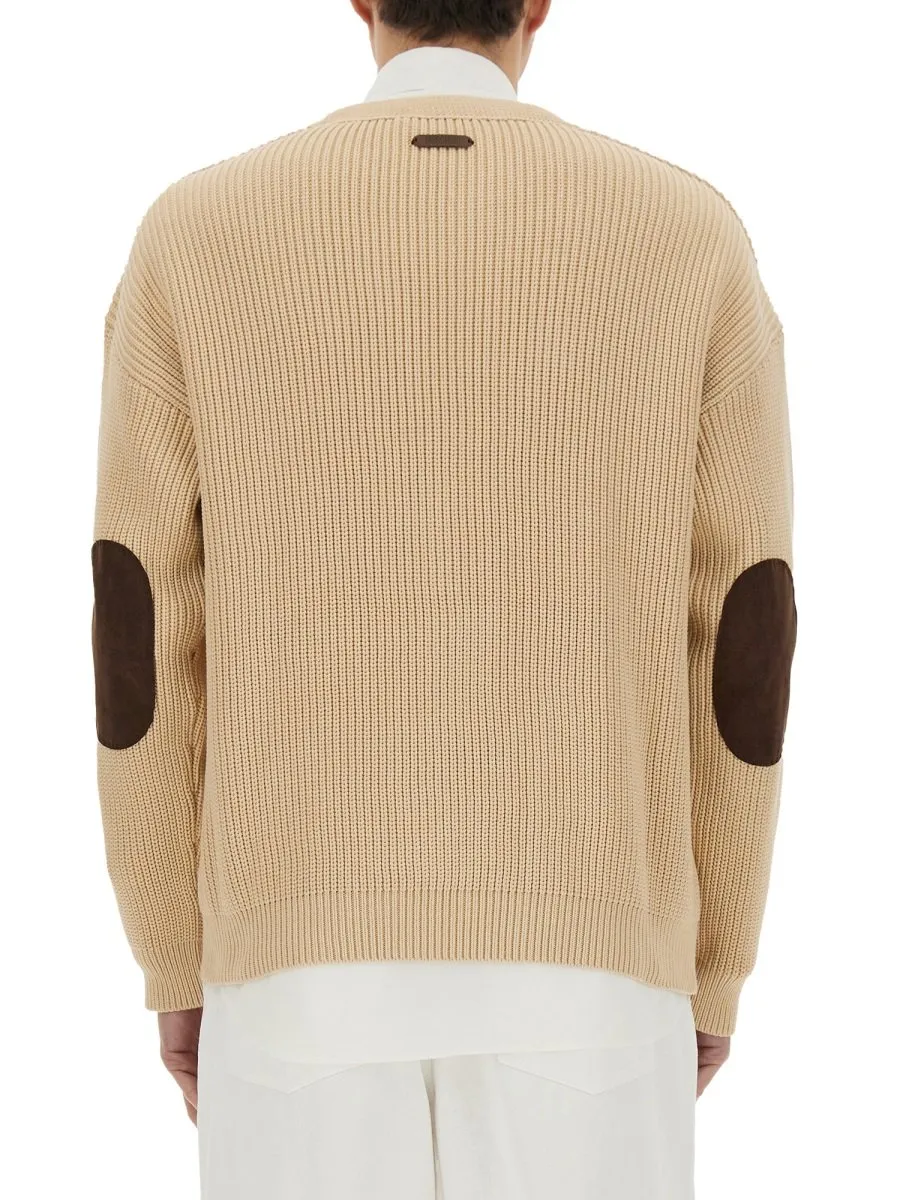 Moschino Long-Sleeved V-Neck Cardigan